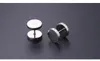 Barbell Ear Stud Korean Version Titanium Steel nail Stainless Steel Round Cake Dumbbell Ear Ring Ear Jewelry Black Gold9308110