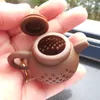 Silikon çaydanlık şekli çay filtresi güvenli bir şekilde temizleme Infuser Yeniden Kullanılabilir Çay/Kahve Süzgeci Teas Mutfak Aksesuarları