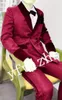 Najnowszy podwójny Groomsmen Szal Lapel Wedding Groom Tuxedos Men Garnitury Ślub / Prom / Kolacja Best Man Blazer (Jacket + Tie + Spodnie + Pas) T70