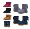 2020 mode australiensiska wggn klassiska barn stövlar designer snö stövlar för barn flicka pojke ankel bailey bowknot vinter booties päls boot 26-35