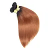 Poules de cheveux humains péruviens 3 avec fermeture en dentelle 4x4 1B30 ombre tâches de cheveux 4 par 4 produits droits à trois parties moyens 9564421