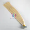 VMAE Högkvalitativ europeisk ryska blondin #613 Natural Color 100g Double Drawn Salon Shop Straight Virgin Remy Human Hair Extension Tape In