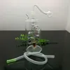 Pipa para fumar Mini cachimba bongs de vidrio Forma de metal colorido Nueva botella de humo de agua de vidrio alto Bubu