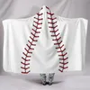 200x150 cm Baseball Football Sherpa serviette Softball couverture sport thème à capuche Cape Football serviette de bain couvertures emmaillotage 20 pièces