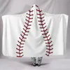 200x150cm Honkbal Voetbal Sherpa Handdoek Softbal Deken Sport Thema Capuchon Cape Voetbal Badhanddoek Dekens Inbakeren 20pcs9041214