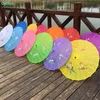 Paraguas de tela hecha a mano de sombrilla oriental china japonesa de tamaño adulto para decoración de fotografía de fiesta de boda accesorios de paraguas colores dulces