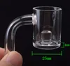 25mm XL Quartz Banger Nail Real Quartz Nail Core Reactor avec Spinning Carb Cap 10mm 14mm 18mm dab rig bong