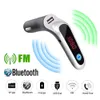 USB TF-kort Support Laddare Trådlös Bluetooth Bilmonteringssats LCD Handsfree FM-sändare MP3 Musikspelare Mobiltelefoner Tabletter DSP