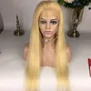 Pełna koronkowa peruka prosta 613 Blondynka Szwajcarska HD przezroczyste koronkowe peruki czołowe z włosami dla niemowląt Brucue Brazylian Virgin Human Hair Pargs2636254