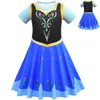 2020 Verão Clother Snow Queen II fantasia vestido de princesa para meninas Princesa festa de Natal Costume Crianças manga curta Vestidos M947