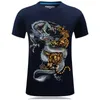 Tiger T-tröja Män Animal Yin Yang Tshirt Dragon 3D-tryck T-shirt Anime Kläder Roliga Punk Rock Mens Kläder Sommar Toppar