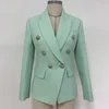 Damenanzüge, Blazer, Mode, 2021, Designer-Blazer, Jacke, Damen, zweireihig, Metall-Löwenknöpfe, außen 74791