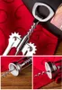 Vinflaskaöppnare Zinc Alloy Wine Beer Bottle Poängar Metall Strong Pressure Wing CorksCrew Grape Opener Köksverktyg GGA3057-2