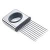 Stainless Steel Onion Holder Fork Tomato Potato Cutting Aid Meat Tenderizer Needle Kitchen Tools