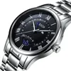aesop Watch Men Luxury Moon Phase Quartz手首腕時計ステンレス鋼の男性時計男性防水RelogioMasculino196o