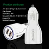 Lieve Car USB Laddare Snabb avgift 3.0 Mobiltelefon Laddare 2 Port USB Snabb Billaddare till iPhone Samsung Tablet Car-Laddare