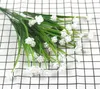 7フォークプラスチック造花緑の人工芝植物ホームオフィスデスク装飾葉パーティーデコーズ植物5色Ga757