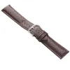 Смотреть аксессуар 18202224 мм кожаная часовая полоса Blackbrown Color Watch Bracelet Brстопишные часы Замена штифта Buckle Spring8014411