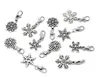 All'ingrosso- 30 Clip di fiocco di neve di Natale su bracciale a catena con ciondoli (B11041) gioielli che fanno risultati regalo fai da te all'ingrosso