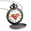 블랙 / 실버 / 브론즈 영웅 디자인 포켓 시계 쿼츠 아날로그 디스플레이 시계 남성 여성 키즈 목걸이 체인 선물 Reloj de Bolsillo