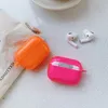 Colore fluorescente per custodia Apple Airpods Custodia protettiva per auricolari Bluetooth tinta unita per Air pod Pro 2 1 Custodia per cuffie