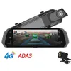 10 polegada 4 G Retrovisor Do Carro Espelho ADAS 1080 p Dual Lens Gravadores de Vídeo G-sensor Espelho Retrovisor Navegador GPS