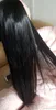 Caps FrontHochtemperatur-Drahtperücken mit indischem Haar, gerade Seidenperücken für Frauen, vorgezupfte Fronthochtemperatur-Drahtperücken mit Ind