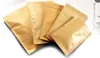 300pcslot Small Kraft Paper Packaging Seal Bag 68 cm Aluminiumfolie inuti med dragkedjetorkad fruktförvaringspåsar2443223