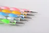 5шт / комплект 2 Way Marbleizing расставить маникюр Инструменты Живопись Pen Nail Art Paint Случайных цветов