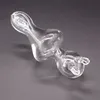 6 Inch Super Heavy Thick Glass Spoon Hand Smoke Pipe Tobacco Smoking Pipes with Frit Honeycomb Side Fors Moking