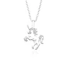 Licorne Colliers Mode Femmes Licorne Cheval Pendentif beau Collier Placage Chaîne Ras Du Cou Bijoux De Noël Beau Cadeau Cheval Collier