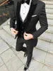 Beau Garçons D'honneur Peak Revers Groom Tuxedos Hommes Robe De Mariée Homme Veste Blazer Dîner De Bal 3 Pièce Costume (Veste + Pantalon + Cravate + Gilet) B86