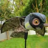 Outdoor Fake Owl Bird with Wings Hunting Bait Shooting Yard Decoy