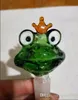 Color frog glass foam head Glass bongs Oil Burner Glass Water Pipes Oil Rigs Smoking Free