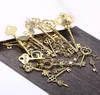 120 sztuk Stop Mieszany Big Key Charms Antique Srebrny Brąz Złoto Miedź Charms Wisiorek Dla Naszyjnik Biżuteria Wykrycia