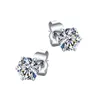 925 prata 0.5 / 1CT D Brinco Cor Moissanite VVS Fine Jewelry Diamond Stud Brinco com Certificado Nacional para Mulheres Presente