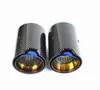 Blue M Performance Stainless Steel Exhaust End Tips Auto Muffler Carbon Fiber Car Pipes 1 PCS