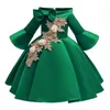 2-10 ans petites filles fête de mariage robe de princesse été fleur motif Tutu robe pour fille bébé enfants robe de bal Costumes