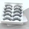 5 Pairs 3D Nertsenhaar Valse Wimpers Verlenging Natuurlijk Volume Lange Nep Wimpers Bundels Piekerige Vrouwen Make-Up Schoonheid Gereedschap 3D557393536