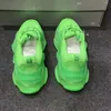 OG New Fashion Triple S Sapatos Paris 17FW Triple-S sapatos de lazer verde escuro