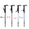 T-handle Walking Stick Hiking Walking Trekking Trail Poles Ultralight 3-section Adjustable Canes For Mountaineering Hiking Free Shipping