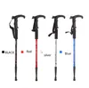 T-Handle Walking Stick Vandring Walking Trekking Trail Poles Ultralight 3-sektion Justerbara kanaler för bergsklättring Vandring Gratis frakt