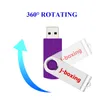 Viola Rotante 32GB USB 2.0 Flash Drive Bulk 50pcs Girevole Metallo Flash Memory Stick 32GB Thumb Pen Drive Storage per Computer Laptop Tablet