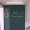 Golden Stereo Letter Wall Stick Home Decor TV Sofa Tło Web Celebrity Name Wedding Roon Ganek Dekoracja