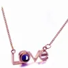 Mode – Neue „I Love You“-Halskette aus Titanstahl mit Projektionsmerkmalen, Halskette für Mädchen, Geburtstagsgeschenk, Schmuck