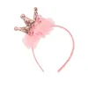 Sweet Baby Girls crown hair sticks Sequin crown Bow Flower children Princess hair accessories Cute Kids party headband Y1524