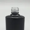 Nouveau 100pcs 10ML bouteille de vernis à ongles en verre carré vide en UV noir et couleur claire avec capuchon noir expédition rapide