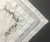 Juego de 12 servilletas textiles para el hogar, servilletas de lino para cena con flores bordadas con vainica para decoración de bodas, 18x18, 20x2267l