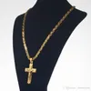 Collana da uomo in acciaio inossidabile di vendita calda catena in oro 18 carati con pendente Gesù catena da uomo gioielli Gifts4546627