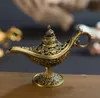 Classic Rare Hollow Legend Aladdin Magic Genie Lamps Incense Burners Retro Wishing Oil Lamp Home Decor Gift SN753